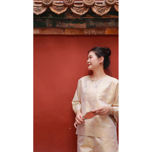 【抖音专属】南流景-斜襟套头衫（24708734-日华） 商品图4