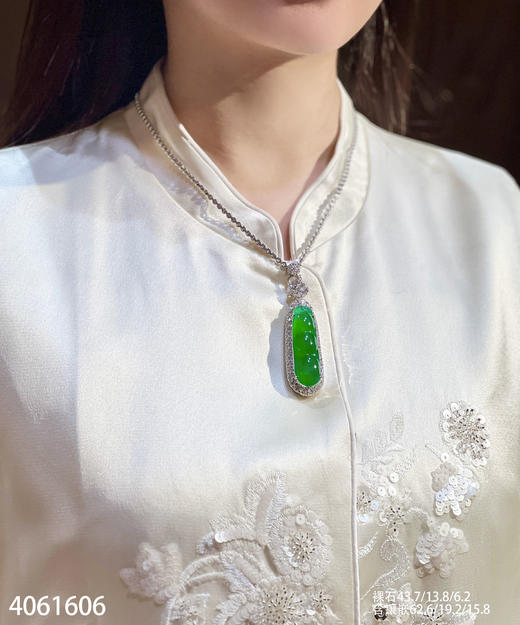 老坑玻璃种帝王绿福豆吊坠【4061606】具体价格微信咨询 商品图4