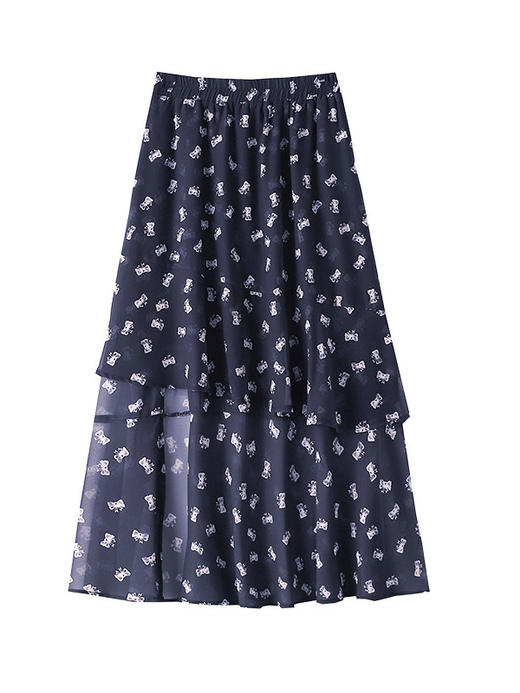 夏季新款【大码女装蛋糕半身裙子】微胖mm时尚开衩高腰半身裙130-320斤大码宽松蛋糕裙 商品图4