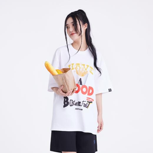 ACEYKYB黄子韬薯条印花T恤男女2025夏季新款美式宽松休闲短袖中性 商品图2