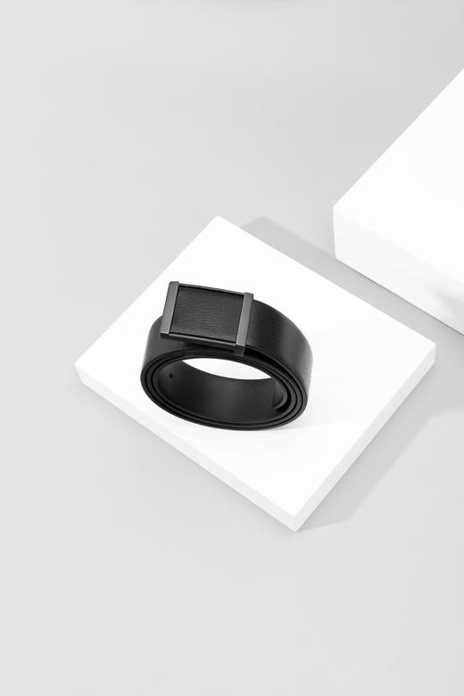 皮尔卡丹皮带男真皮腰带男士不锈钢板扣裤腰带送爸爸男友商务牛皮裤带 商品图3