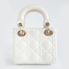 【95新】Dior迪奥 Lady Dior 超迷你手袋 女士白色金扣超迷你戴妃手提单肩包现售价：13000！ 020624NJS04 商品缩略图4