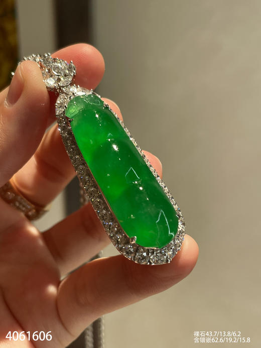 老坑玻璃种帝王绿福豆吊坠【4061606】具体价格微信咨询 商品图1