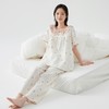3部顶瓜瓜女士玫瑰双棉纱娃娃领短袖长裤家居服DJJWX-AQ22679 商品缩略图3