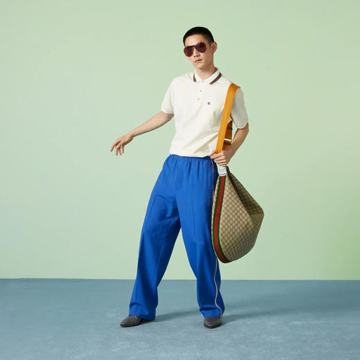 GUCCI 古驰 男士饰双G珠地棉短袖Polo衫 白色 752604 XJFTL 9733 商品图3