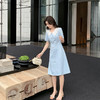 [奢姿轻奢系列]镂空撞色连衣裙2025年夏季大码女装减龄气质裙子8942891236【1】 商品缩略图4