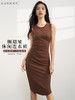哈瓦塔亲肤无袖修身裸感包臀裙 商品缩略图0