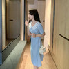[奢姿轻奢系列]镂空撞色连衣裙2025年夏季大码女装减龄气质裙子8942891236【1】 商品缩略图1