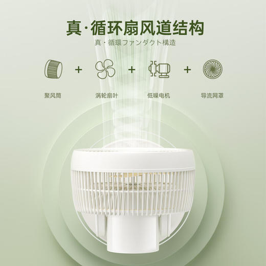 Amadana桌面循环扇A-FC015DR富士白 商品图0