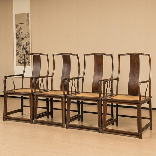 清 红木南官帽椅成堂（一堂四只） 商品图4