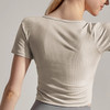 【3~5天发货】跃牌【美度空间】系列 莫代尔罗纹高级感瑜伽服春夏新款瑜伽上衣短袖女夏季裸感休闲t裇TX41003 商品缩略图2