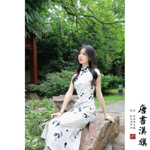 【墨梅】绸缎水墨国风改良旗袍新中式 商品图5