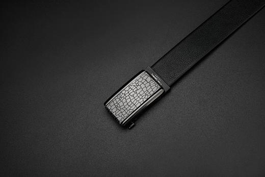 皮尔卡丹皮带男真皮腰带不锈钢自动扣不规则个性裤腰带商务牛皮裤带 商品图8