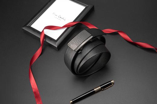 皮尔卡丹皮带男真皮腰带不锈钢自动扣不规则个性裤腰带商务牛皮裤带 商品图1