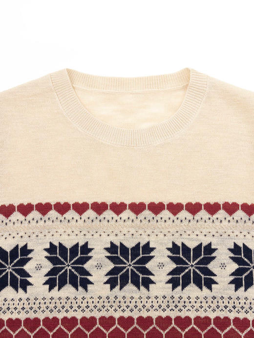 COCO ZONE“扑克针织衫”时尚复古圆领别致上衣小众撞色修身毛针织衫CC1B1167 商品图4