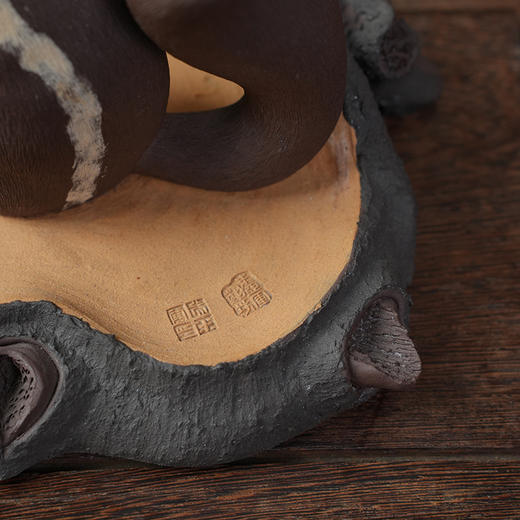 朱亚军 精品松鼠茶宠 紫砂摆件手工茶宠摆件茶玩 陶瓷松果花生松鼠 商品图7