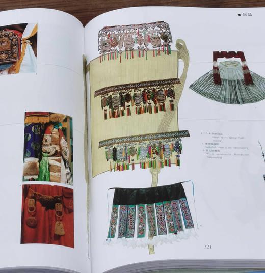 《中国民族服饰博览》，精装函套，16开本，铜版彩印，首届中国民族服饰博览会委员会编，云南人民出版社2001年一版一印，574页，雅昌精印，定价680，售价118元。 商品图6