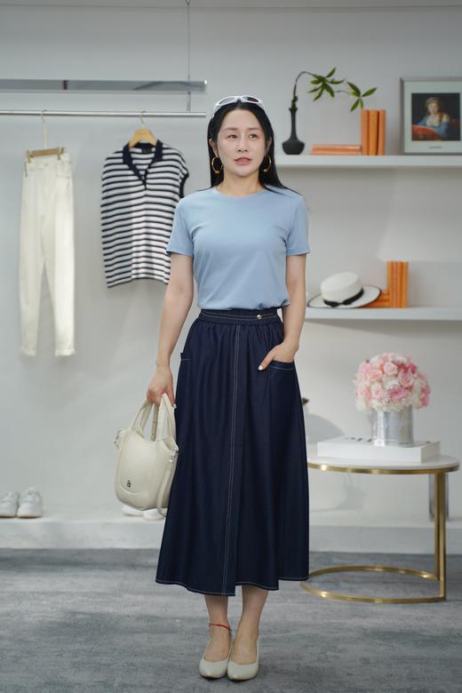 臣禾丹宁风半身裙JZ242030375 商品图10