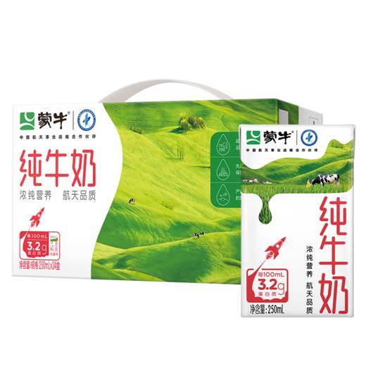 蒙牛无菌砖纯牛奶250ml*24盒 商品图0