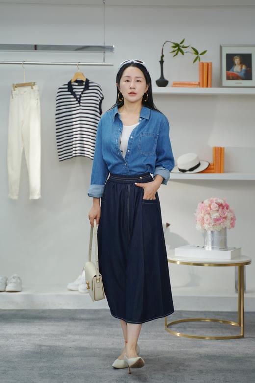 臣禾丹宁风半身裙JZ242030375 商品图11