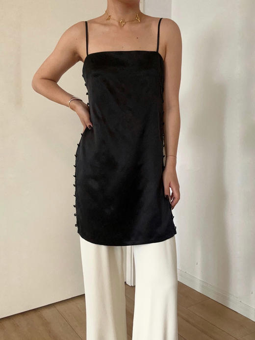 LCM｜Midnight Muse Long TOP / mini Dress [ 双侧全开衩真丝短裙 可搭配下装 秒变TOP ] 【定制尺码加收10%定制费】 商品图7