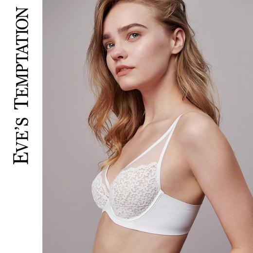 EVE’S TEMPTATION（夏娃的诱惑） 超薄蕾丝防凸点记忆软钢圈3/4杯 v2026113 商品图2