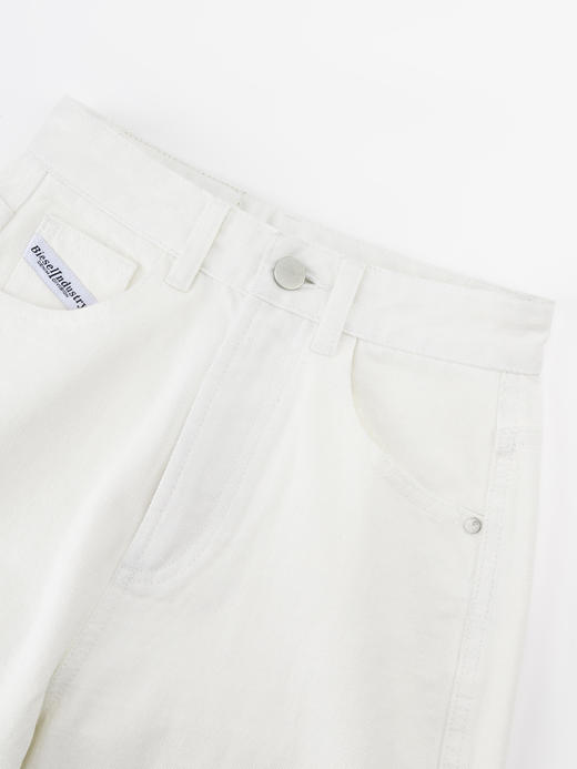 COCO ZONE "白牛” 夏季高级感白色直筒牛仔裤显瘦阔腿裤CC1B1364 商品图5