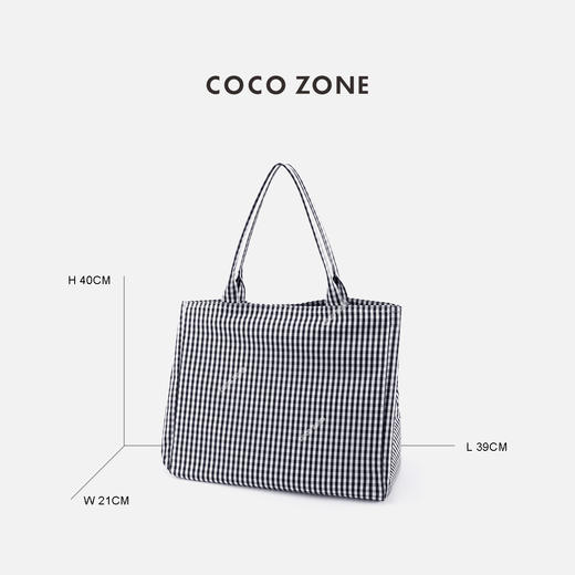 COCO ZONE 时尚复古格纹单肩包休闲百搭通勤包包CC2B1158 商品图1