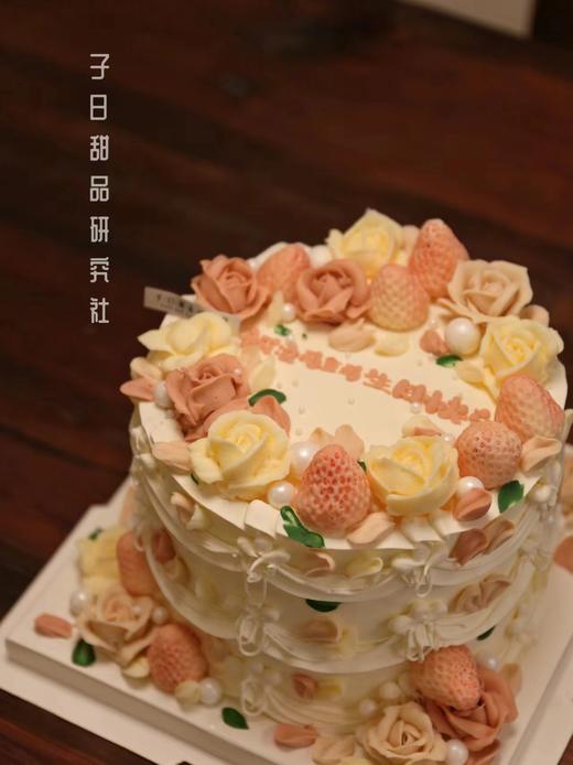 复古玫瑰 裱花蛋糕（请提前6小时预订） 商品图1