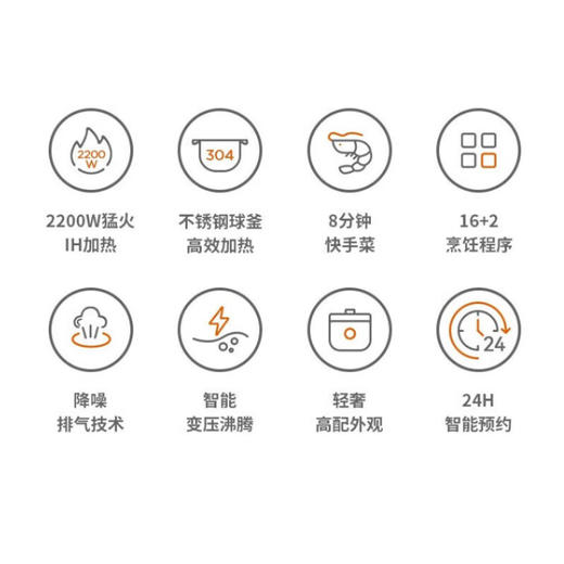 九阳电压力煲2200W猛火IH加热双舱降躁智能沸腾球釜电压力锅5L升 商品图1