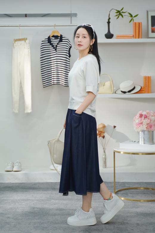 臣禾丹宁风半身裙JZ242030375 商品图6