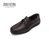 西村名物2024夏季新品真皮复古软底舒适透气高档中年休闲男士皮鞋X14AW13881 商品缩略图1