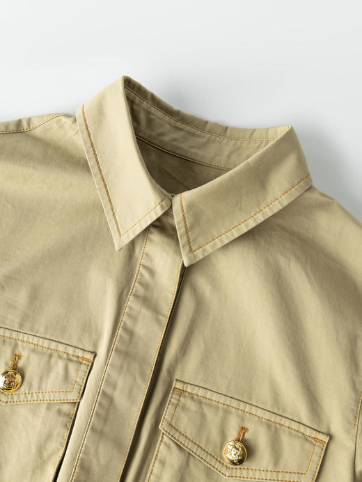 COCO ZONE  "安德鲁连衣裙"时尚简约翻领连体衣休闲多口袋连体裤CC1B1416 商品图4