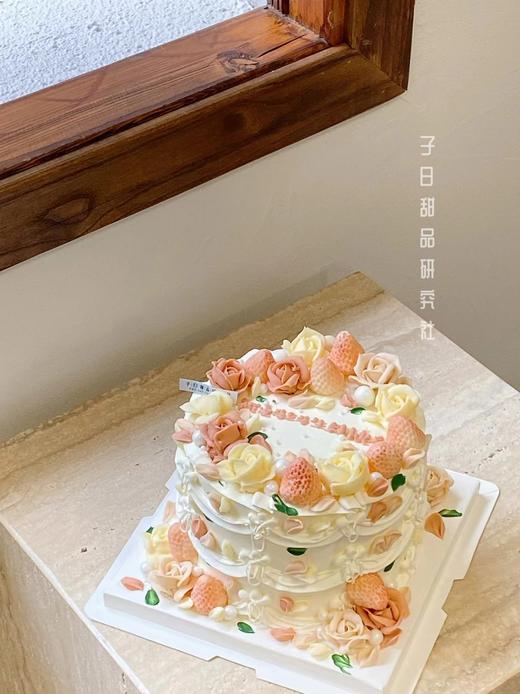 复古玫瑰 裱花蛋糕（请提前6小时预订） 商品图0