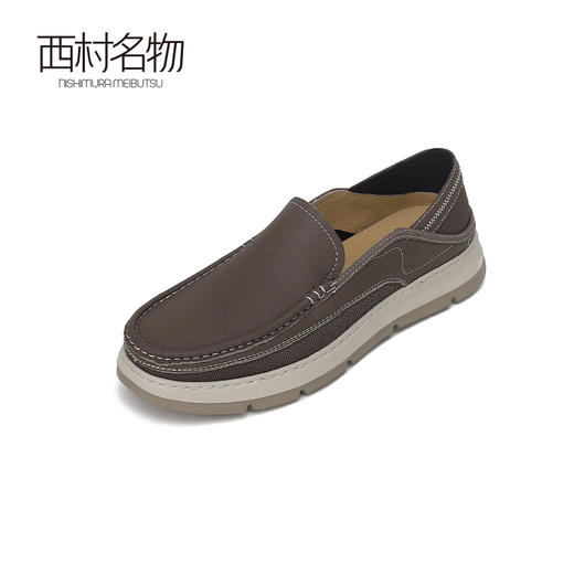 西村名物2024夏季新品真皮软底舒适透气高档时尚单鞋休闲男士皮鞋X14AW13901X14AW13901 商品图0
