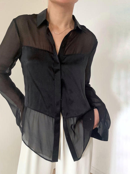 LCM｜Midnight Muse silk shirt [ 真丝拼接衬衫 ] 【定制尺码加收10%定制费】 商品图4