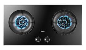 老板（Robam）（510326）5.0KW大火力双眼嵌入式天然气燃气灶 熄火保护自动断气 全铜炉头三维立体燃烧烟灶联动 JZT-9B313 黑色