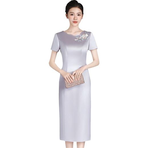 LHS新款新中式国风日常改良旗袍连衣裙女装夏季高级感气质长裙子 商品图4