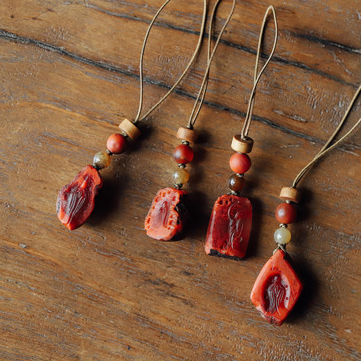 米马饰物 天然带原皮南红手工雕刻佛公与观音 十方诸佛，同一法身 商品图5