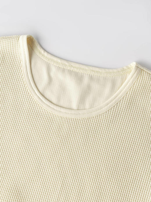 COCO ZONE "华夫格T"夏季圆领纯色T恤简约百搭短袖上衣CC2B1155 商品图4