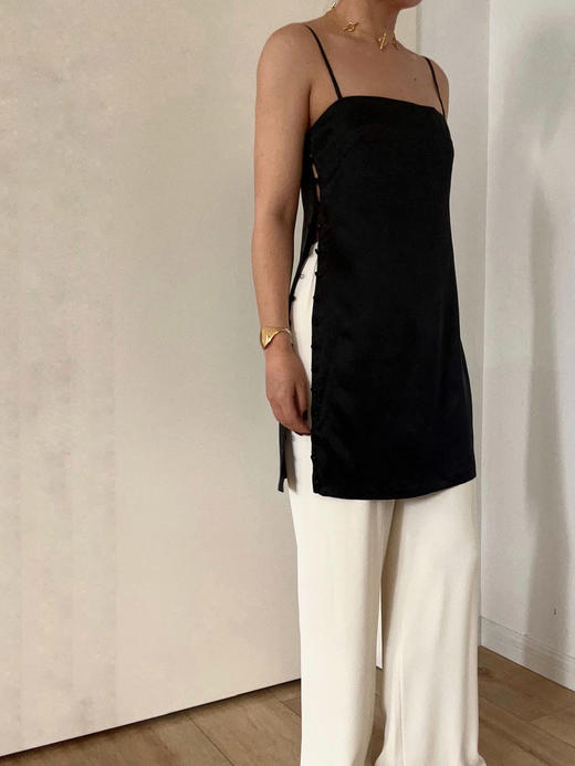 LCM｜Midnight Muse Long TOP / mini Dress [ 双侧全开衩真丝短裙 可搭配下装 秒变TOP ] 【定制尺码加收10%定制费】 商品图6