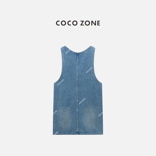 COCO ZONE"吉普赛连衣裙“夏季设计感双口袋无袖U领牛仔背带裙CC1B1440 商品图1
