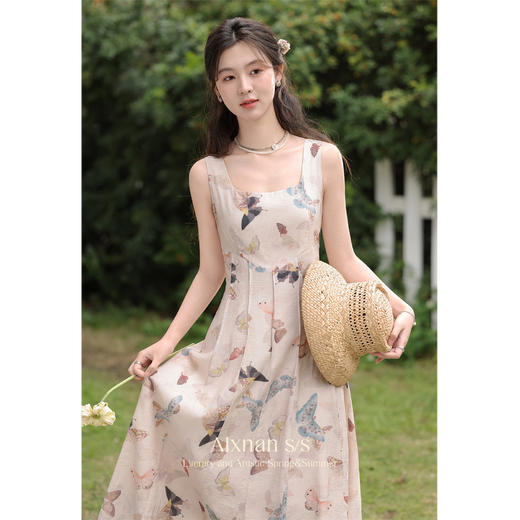 【6折秒杀】鹿向南《涅普蒂斯》气质法式连衣裙春夏裙子新款长裙吊带裙L35010 商品图3