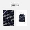 COCO ZONE ”舒曼“设计感翻领背心时尚条纹无袖上衣 CC1B1423 商品缩略图2