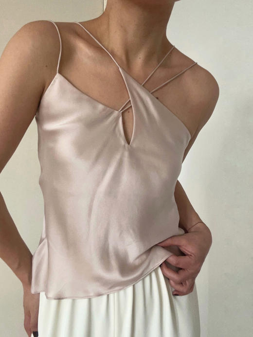 LCM｜Midnight Romance Silk Camisole [ 真丝吊带上衣 黑/白/粉 ] 【定制尺码加收10%定制费】 商品图0