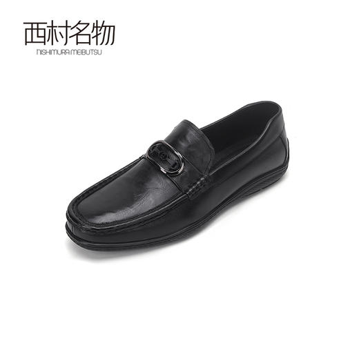 西村名物2024夏季新品真皮复古软底舒适透气高档中年休闲男士皮鞋X14AW13881 商品图0