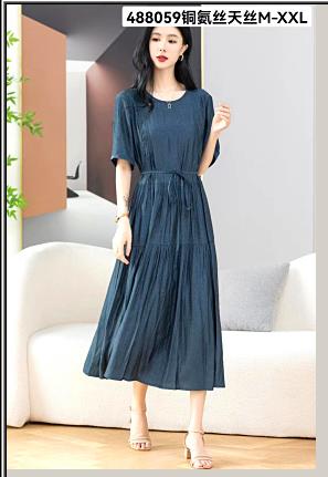 488059铜氨丝天丝连衣裙 商品图6