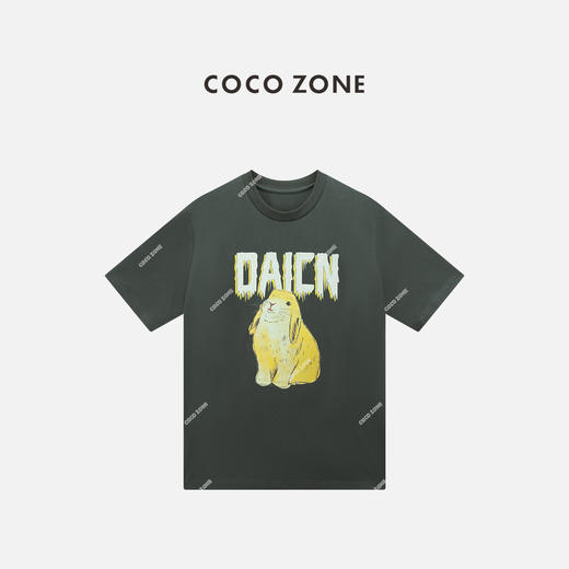 COCO ZONE ”兔子T"夏季字母短袖T恤休闲百搭圆领上衣CC1B1439 商品图0