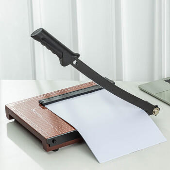 得力A4木制切纸机 切纸刀裁纸刀裁纸机铡纸刀切割神器书本办公室照片小型单次15张纸300×250mm 8004 商品图4
