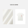 COCO ZONE 莱塞尔绵羊毛混纺时尚数字印花短袖T恤CC1B1431 商品缩略图2
